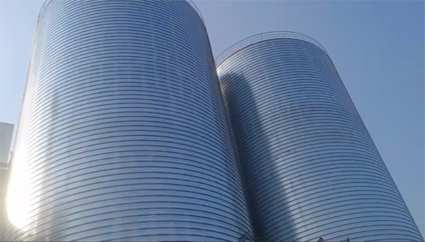 盐城2座混凝土高架卷板仓